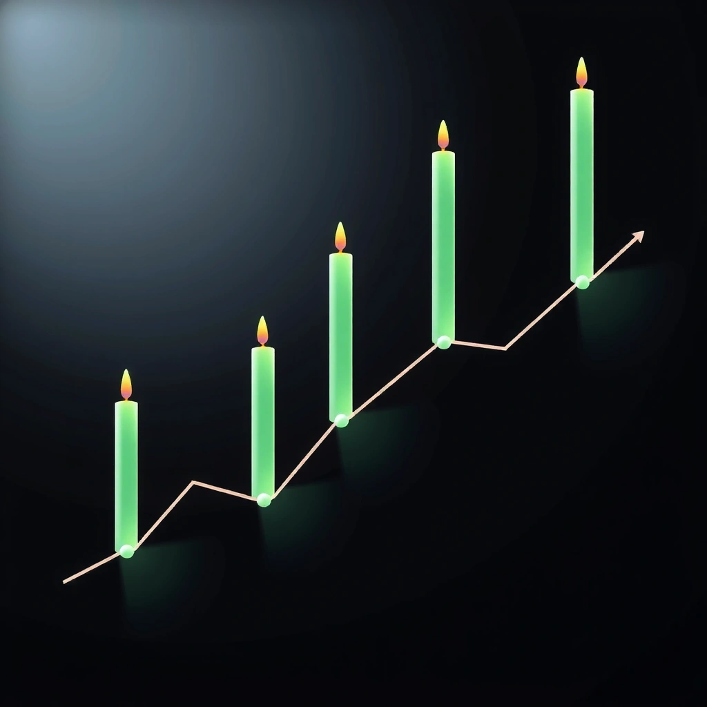 Rising Candlestick Chart